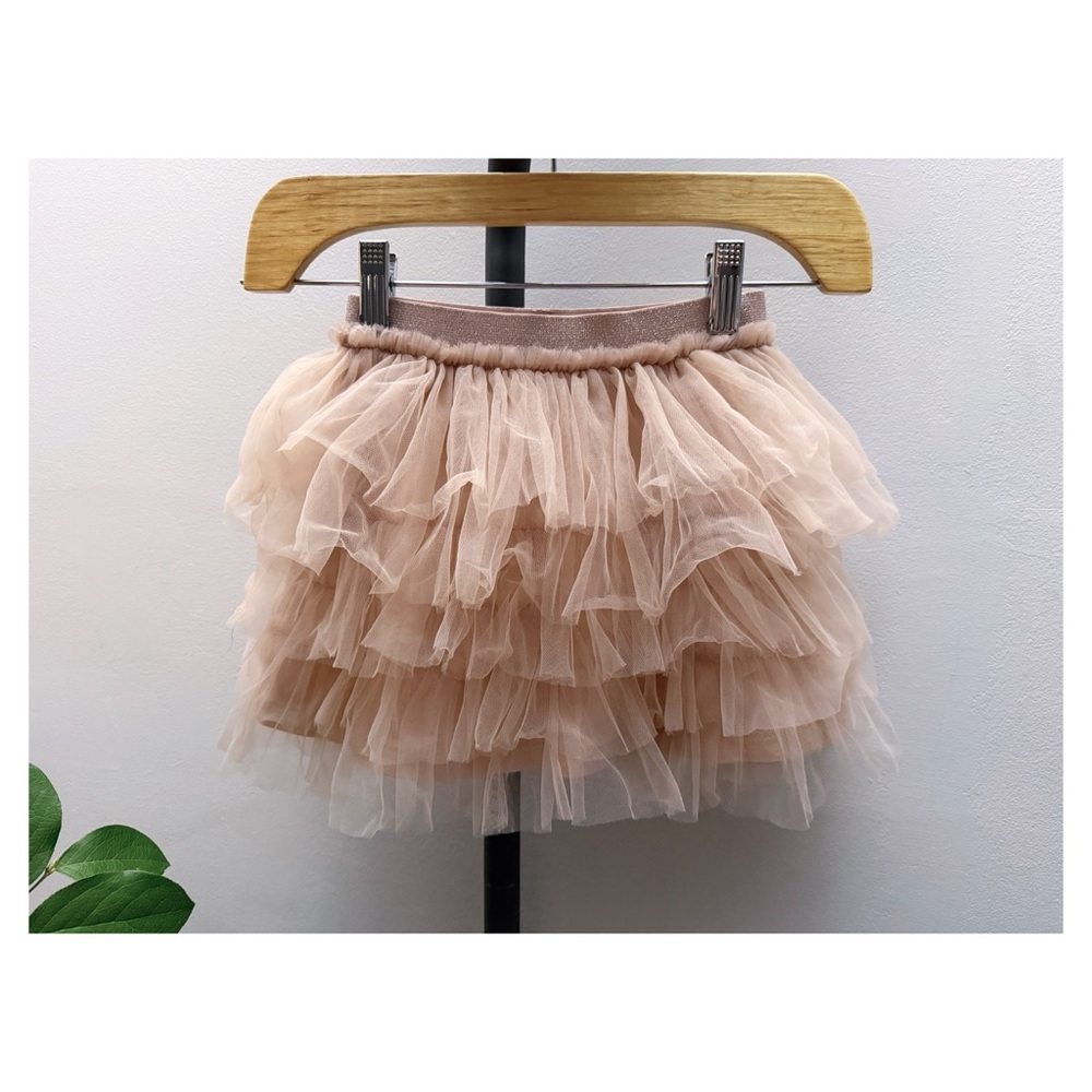 Zara Kids Light Pink Layered Tulle Mini Skirt